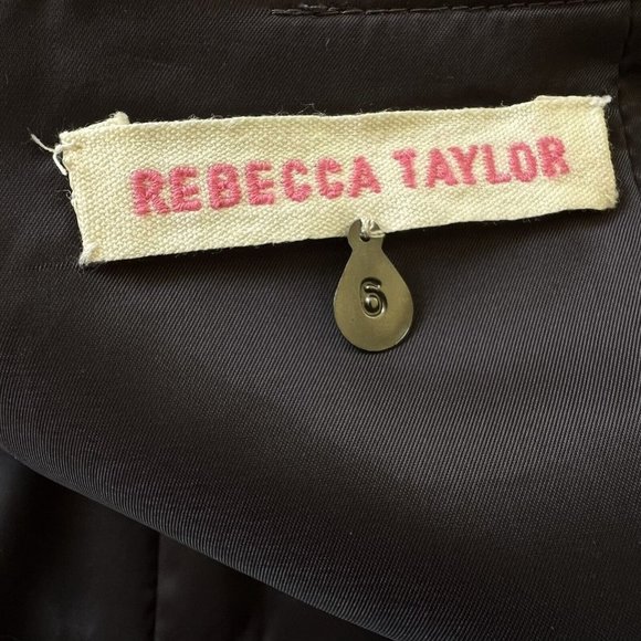 REBECCA Taylor A-Line Gray Flounce Hem Pencil Skirt Size 6 Business Casual - Picture 6 of 6